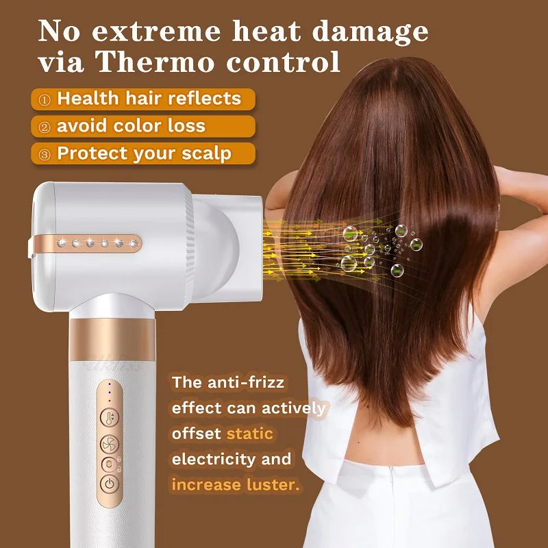 DAISS 7 in 1 Professional Hair Dryer 1400W Hair Curler Electric Comb Hair Straightener Brush Hot Hair Volume Curlers Hair Style Set